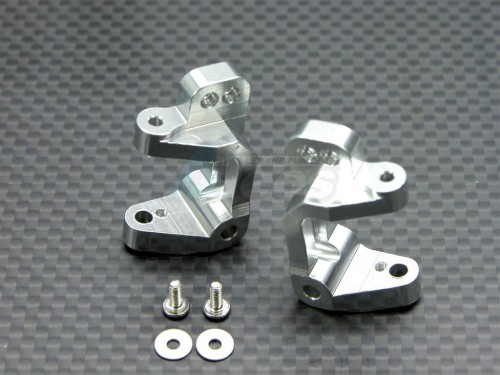 GPM Racing Team Associated RC10B4 Aluminum C-Hub With Screws And Shims 1 Pair Set Silver
