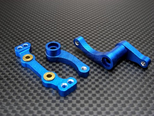 GPM Racing Team Associated RC10B4 Aluminum Bearing Steering Assembly (Exclude Bearing) Set Blue