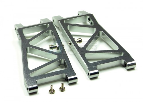 GPM Racing Team Associated RC10B4 Aluminum Rear Lower Arms With Ball Screws 1 Pair Set Gun Metal
