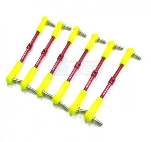 GPM Racing Team Associated RC10B4 Aluminum Completed Tie Rod With Ball Ends & Ball Screws 3 Pairs Set Red