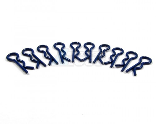 GPM Racing Miscellaneous All Small Flu Body Clips Set - 10pcs( 1 Color) Blue