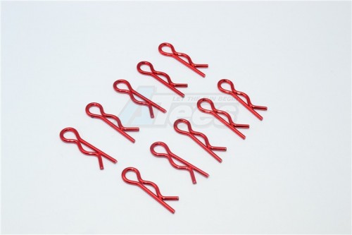 GPM Racing Miscellaneous All Medium Flu Clip Set - 10pcs Red