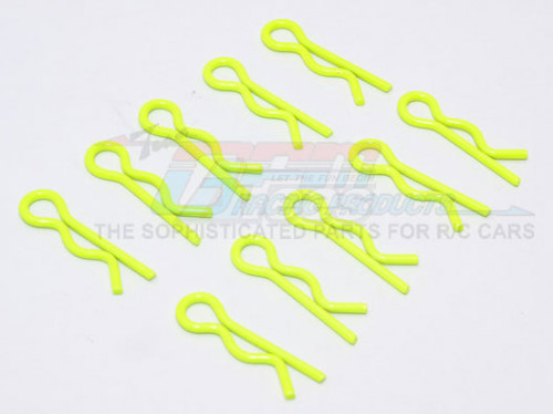 GPM Racing Miscellaneous All Medium Flu Clip Set - 10pcs Yellow