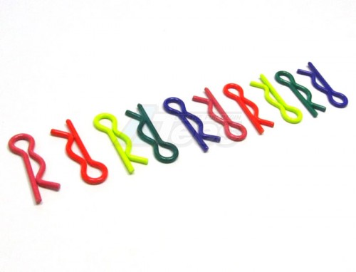 GPM Racing Miscellaneous All Big Flu Bodu Clip Set(mixed Color) - 10pcs