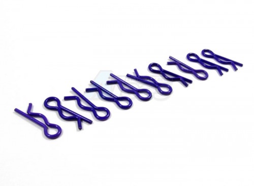 GPM Racing Miscellaneous All Big Flu Body Clip Set - 10pcs Purple