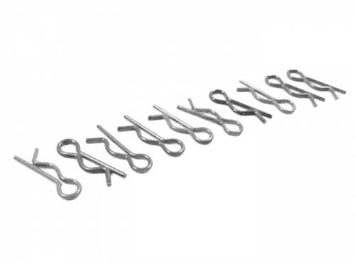 GPM Racing Miscellaneous All Big Flu Body Clip Set - 10pcs Silver