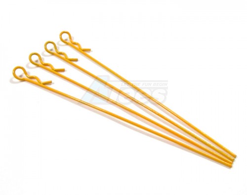 GPM Racing Miscellaneous All Long Flu Body Clip Set( Stick Length Of 100mm) - 4pcs OR