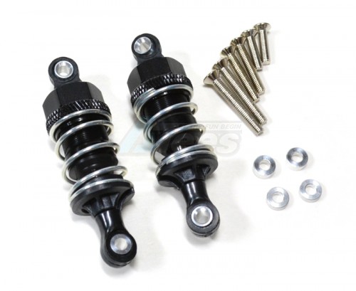GPM Racing Miscellaneous All 50mm Aluminum Adjustable Shocks 1 Pair or Competition Black (Silver Springs)