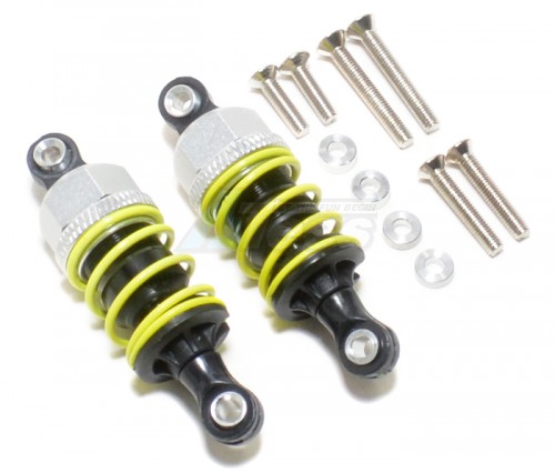 GPM Racing Miscellaneous All Plastic Ball Top Damper (50mm) With 1.5mm Coil Spring & Washers & Screws - 1pair Set Black