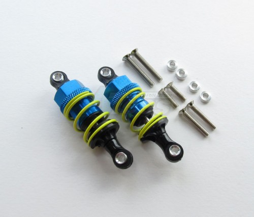 GPM Racing Miscellaneous All 50mm Aluminum Adjustable Shocks 1 Pair for Competition Blue (Yellow Springs)