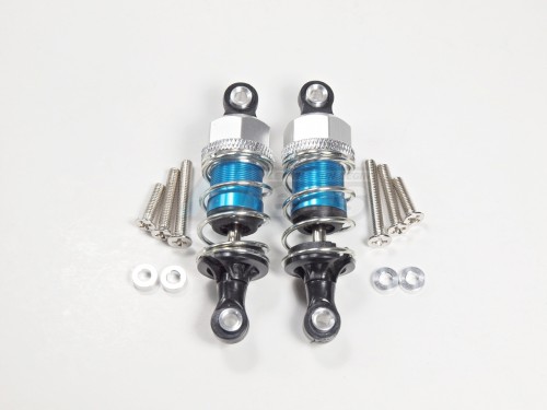 GPM Racing Miscellaneous All 55mm Aluminum Adjustable Shocks 1 Pair For Competition Blue (Silver Springs)
