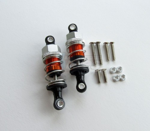 GPM Racing Miscellaneous All 55mm Aluminum Adjustable Shocks 1 Pair For Competition Orange (Silver Springs)