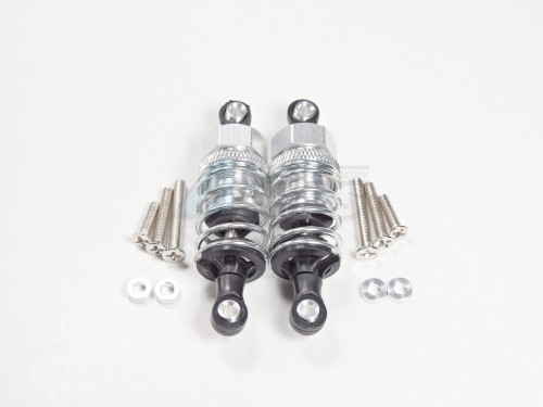 GPM Racing Miscellaneous All 55mm Aluminum Adjustable Shocks 1 Pair For Competition Silver (Silver Springs)