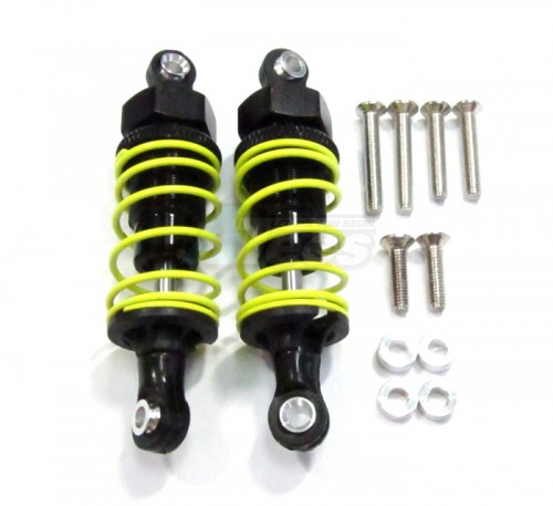 GPM Racing Miscellaneous All 60mm Aluminum Adjustable Shocks 1 Pair for Competition Black (Yellow Springs)
