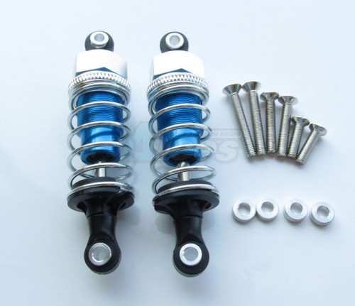 GPM Racing Miscellaneous All 60mm Aluminum Adjustable Shocks 1 Pair for Competition Blue (Silver Springs)