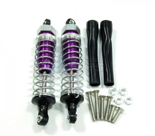 GPM Racing Miscellaneous All 85MM Aluminum Adjustable Shocks for Competition 1PR Purple (Silver Springs)