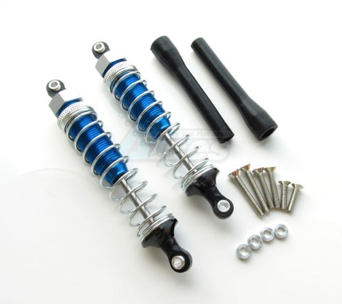GPM Racing Miscellaneous All 95MM Aluminum Adjustable Shocks 1PR for Competition Blue (Silver Springs)