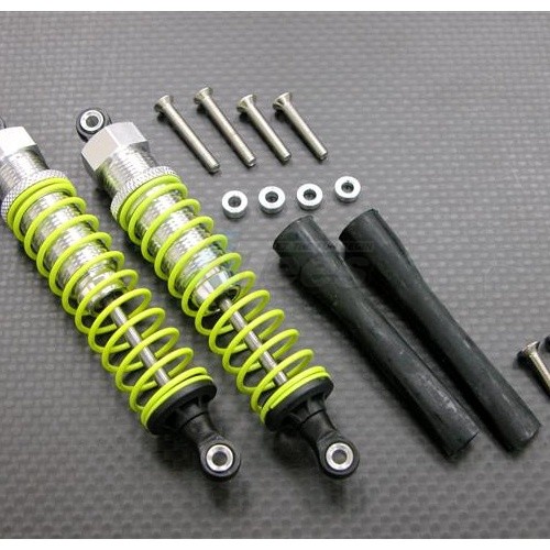 GPM Racing Miscellaneous All 95MM Aluminum Adjustable Shocks 1PR for Competition Silver (Silver Springs)