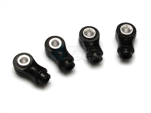 GPM Racing Miscellaneous All Rebuild Kit Ball Ends For Shocks 4 Pieces Black