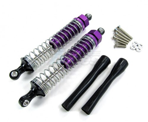 GPM Racing Miscellaneous All 100m Aluminum Adjustable Shocks 1 Pair For Competition Purple (Silver Springs)