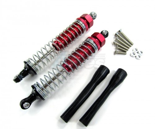GPM Racing Miscellaneous All 100m Aluminum Adjustable Shocks 1 Pair For Competition Red (Silver Springs)