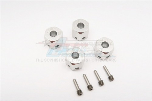 GPM Racing Miscellaneous All Aluminium Universal Hex Adapter 12MMx11MM - 4Pcs Set Gun Metal