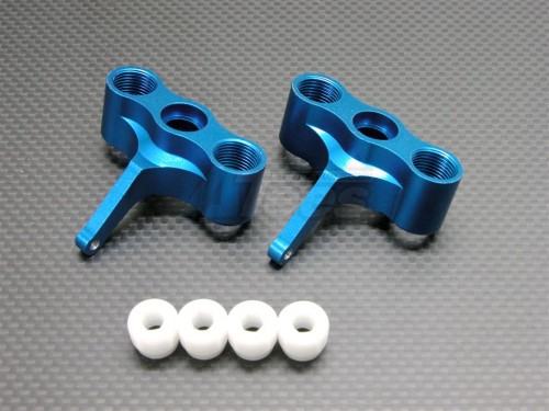 GPM Racing Team Associated Monster GT Aluminum Front / Rear Knuckle Arm With Delrin Screws 1 Pair Set Blue