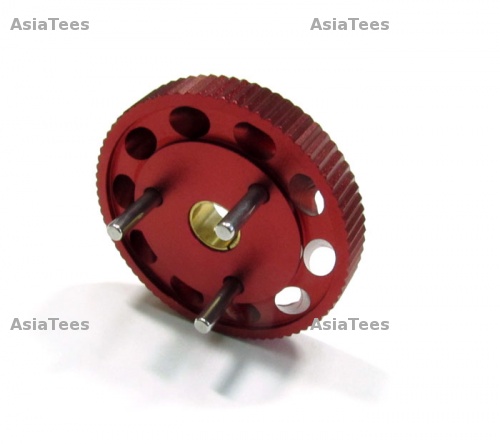 GPM Racing Team Associated Monster GT Aluminum Fly Wheel (3 Posts) Circle Holes In Outer Diameter Silver