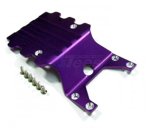 GPM Racing Team Associated Monster GT Aluminum Rear Skid Plate Purple