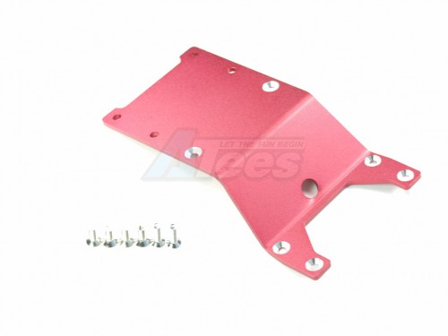 GPM Racing Team Associated Monster GT Aluminum Rear Skid Plate Red