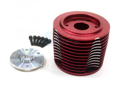 GPM Racing Team Associated Monster GT Aluminum Engine Heat Sink 12 Fins (For PRO 21R) With Screws Set Red