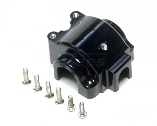 GPM Racing Team Associated RC18B Aluminum Front/Rear Gear Box With Screws - 1 Piece Set Black