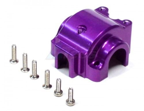 GPM Racing Team Associated RC18B Aluminum Front/Rear Gear Box With Screws - 1 Piece Set Purple