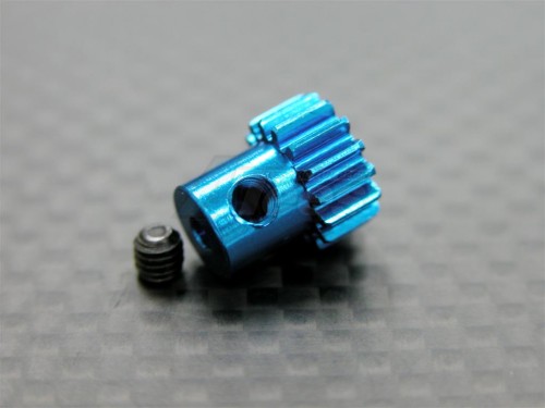 GPM Racing Team Associated RC18B Aluminum Motor Gear (12t) With Screw - 1 Piece Set Blue