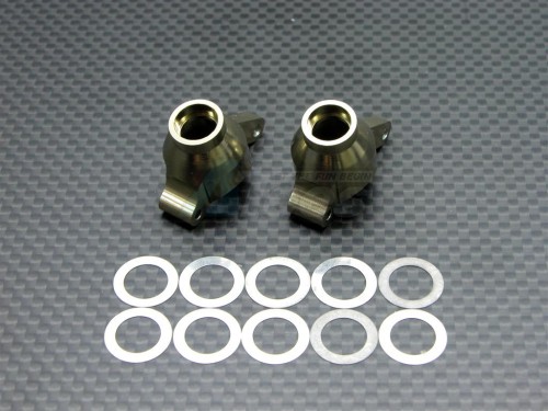 GPM Racing Team Associated RC18T Aluminum Rear Knuckle Arm With Shims 1 Pair Set Gun Metal