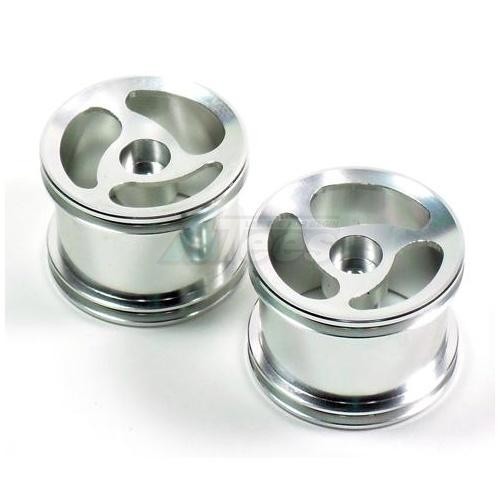 GPM Racing Team Associated RC18T Aluminum Rear Standard Sinkage Swirl Surface Rims (3 Poles) - 1 Pair Blue