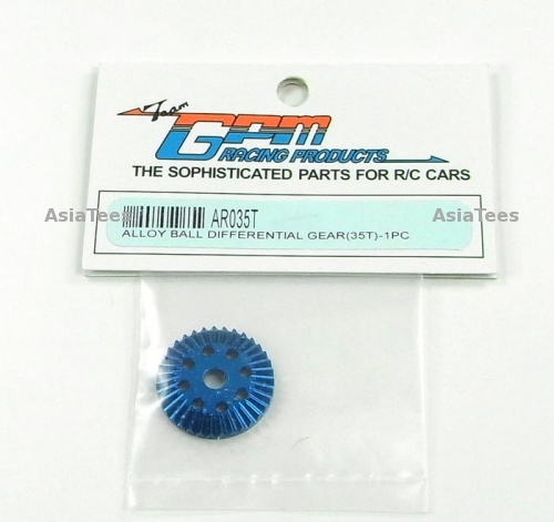GPM Racing Team Associated RC18T Aluminum Ball Differential Gear (35t) - 1 Piece Blue