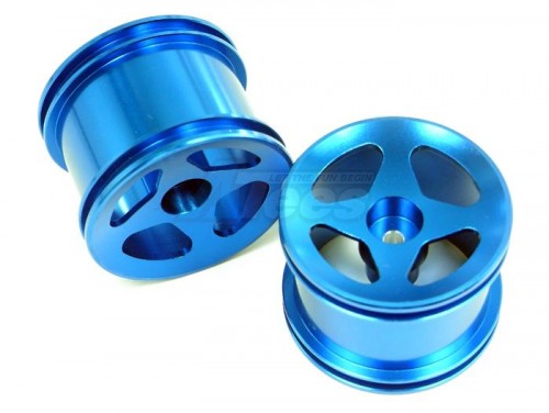 GPM Racing Team Associated RC18T Aluminum Rear Standard Sinkage Surface Rims (4 Poles) -1 Pair Red