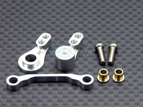 GPM Racing Team Associated RC18T Aluminum Steering Assembly Set 3PCS Silver