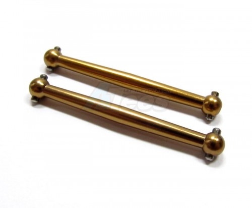 GPM Racing Team Associated RC18B Aluminum Front or Rear Dog Bone (43mm) - 1pr Golden Black