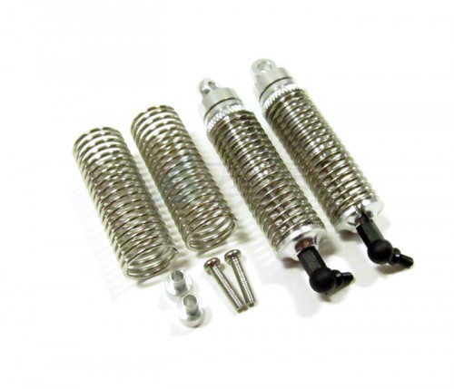 GPM Racing Team Associated RC18B Aluminum Rear Threaded Shocks Set Silver
