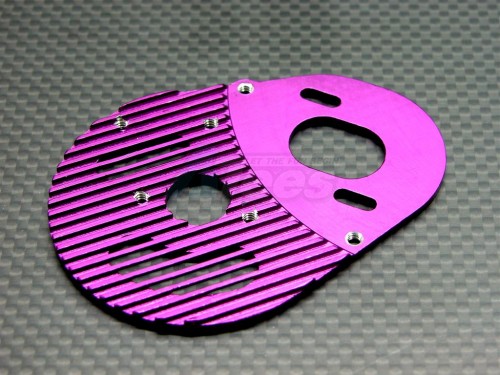 GPM Racing Team Associated RC10T4 Aluminum Motor Plate (Heat Fanning Design) 3mm Thick Purple