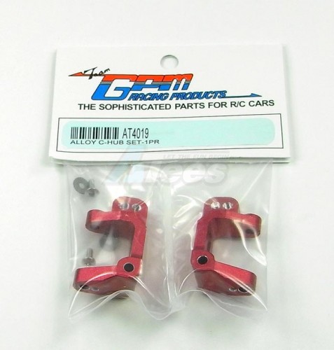 GPM Racing Team Associated RC10T4 Aluminum C-Hub With Screws And Shims 1 Pair Set Red