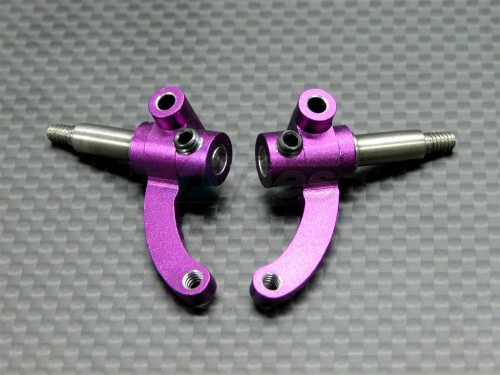 GPM Racing Team Associated RC10T4 Aluminum Front Knuckle Arm + Titanium Wheel Shaft 1 Pair Purple