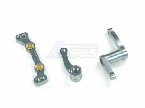 GPM Racing Team Associated RC10T4 Aluminum Bearing Steering Assembly (Exclude Bearing) Set Gun Metal