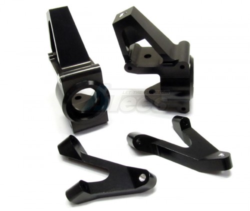 GPM Racing HPI Baja 5B RTR/5B SS/5T Aluminum Front Knuckle Arm - 1 Pair (Baja 5B/5B SS/5T) Black