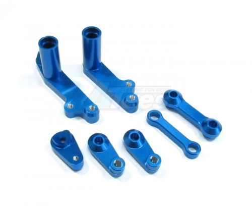 GPM Racing HPI Baja 5B RTR/5B SS/5T Aluminum Steering Assembly - 1 Set (Baja 5B/5B SS/5T) Blue