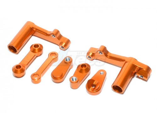 GPM Racing HPI Baja 5B RTR/5B SS/5T Aluminum Steering Assembly - 1 Set (Baja 5B/5B SS/5T) Orange