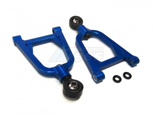 GPM Racing HPI Baja 5B Flux Aluminum Front Upper Arm With Nylon Black Ball Ends - 1 Pair Set (baja 5b/5b SS/5t) Blue