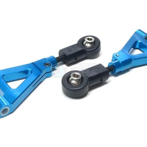 GPM Racing HPI Baja 5B RTR/5B SS/5T Aluminum Rear Upper Arm With Nylon Black Ball Ends - 1 Pair Set (baja 5b/5b SS/5t) Blue